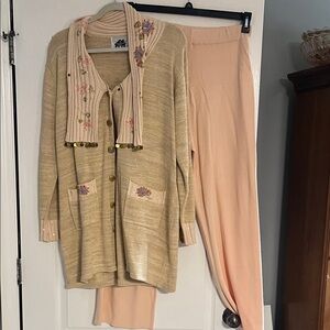 Storybook Knits Beige and Cream Cardigan